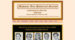 Desktop Screenshot of mahanoyhistory.org